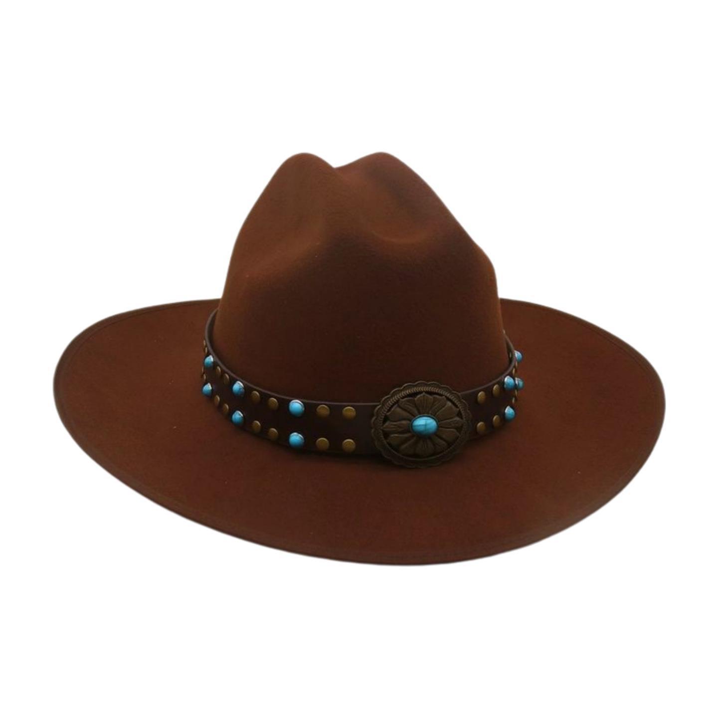 

New British Style Fashion High-End Jazz Hat Big Brim Top Hat Woolen Color Matching European And American Street Photography Jazz Hat One size fits all [one-word m large eaves]