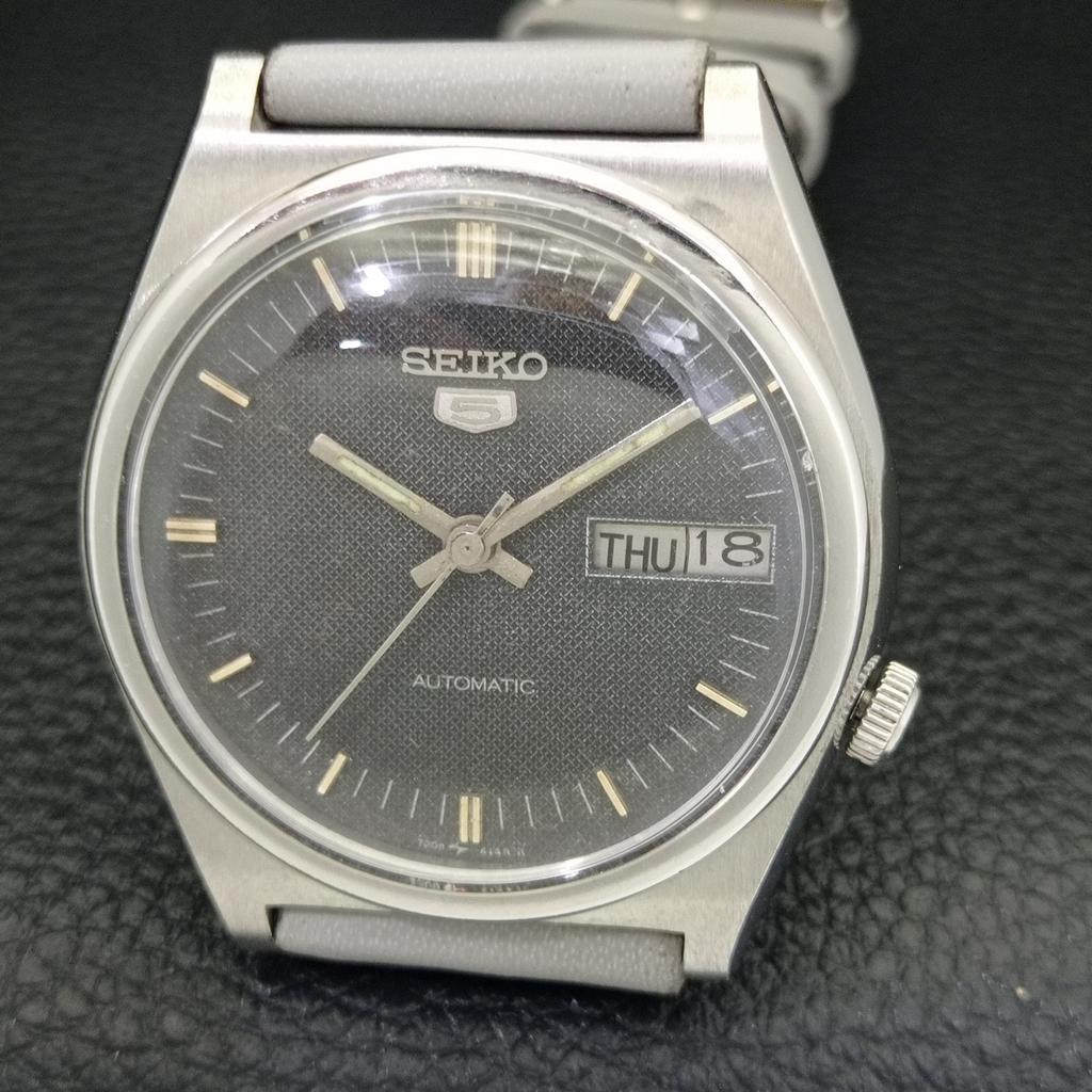 JAPAN VINTAGE SEIKO 5 AUTOMATIC 7009A MENS ORIGINAL DIAL WATCH a702373-5 R124-a702373