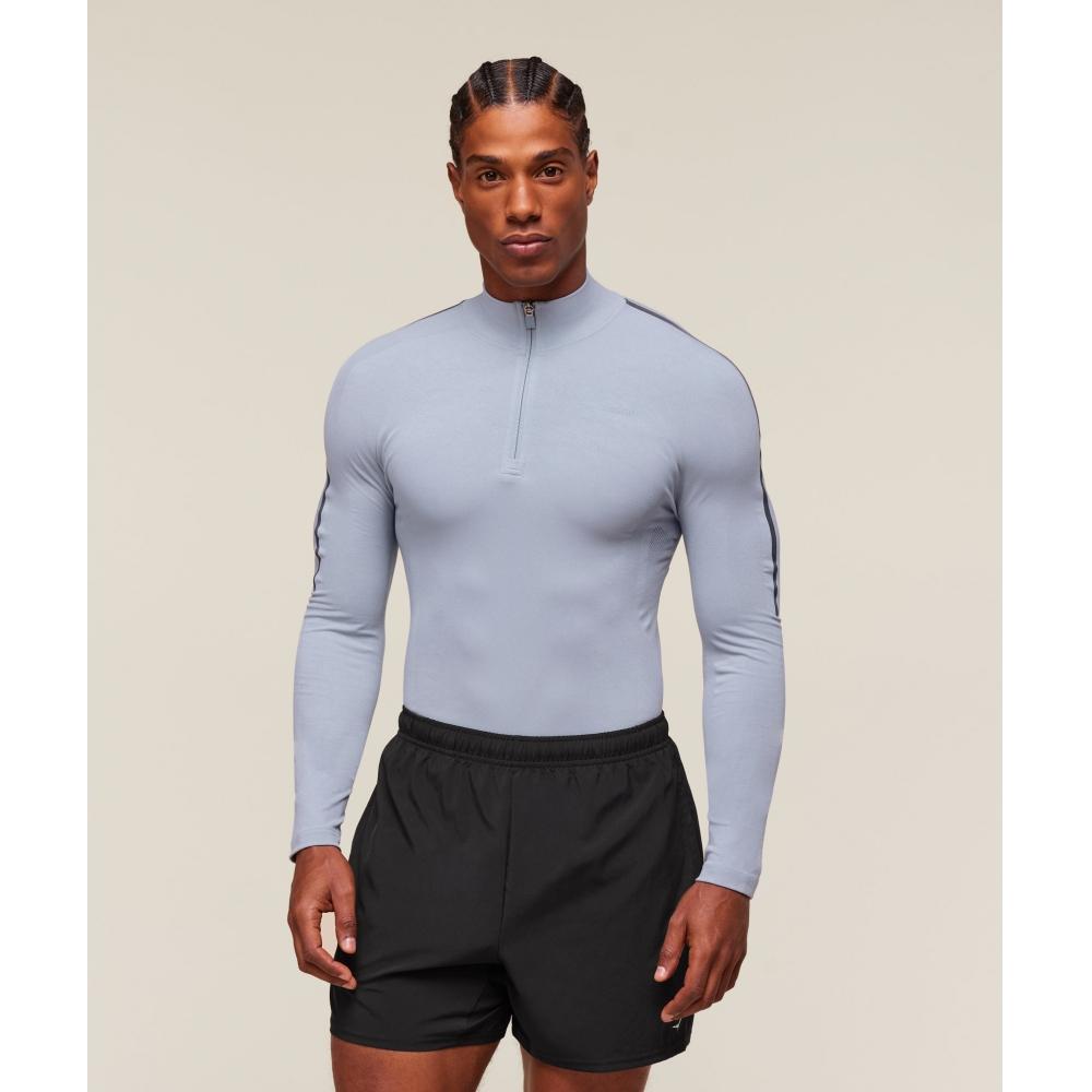 

Gymshark Everywear Warp Knit 1 4 Zip Pale Blue A1c3h Uc53 XL