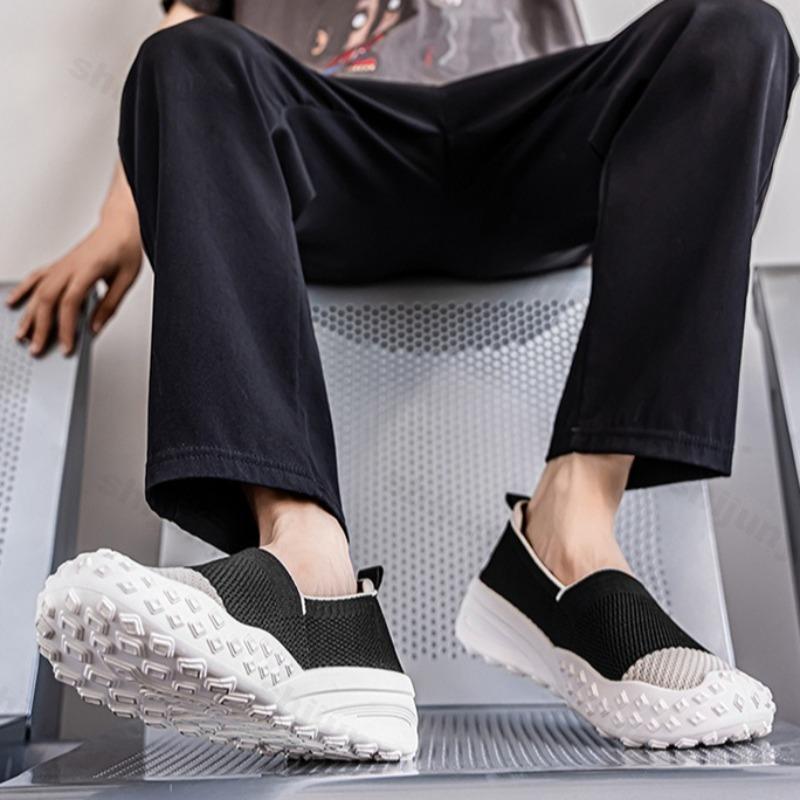 Fashion 2025 Autumn Men's Fashion Shallow Mouh Thick Soled Casual Fisherman Shoes Mesh Breathable Comfortable Versatile Chunky Sneakers