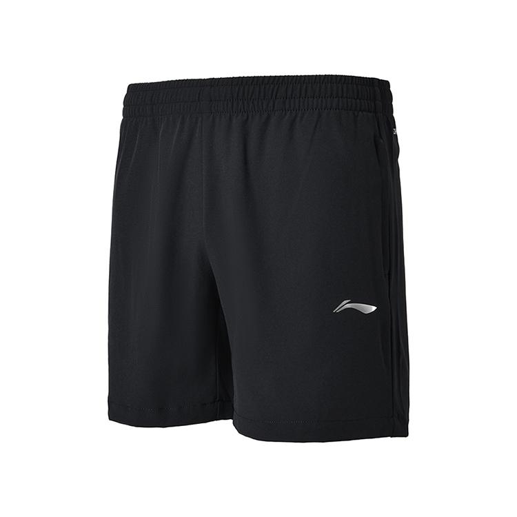Li-Ning Breathable Five-Point Sports Shorts Men Shorts Black AKSU789-1