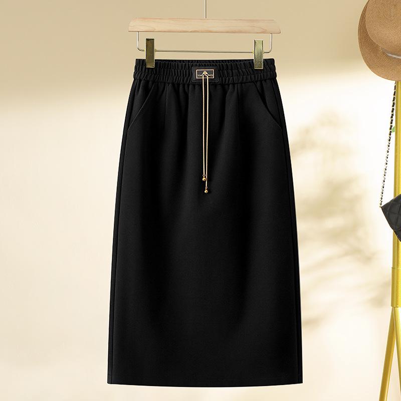 

Women s High Waist Woolen A-line Bodycon Midi Skirt - Autumn Winter 2024 S