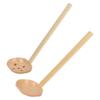2pcs Wooden Spoon Reliable Durable Glossy Lightweight Ergonomic Comfortable Kitchen Supplies for Home