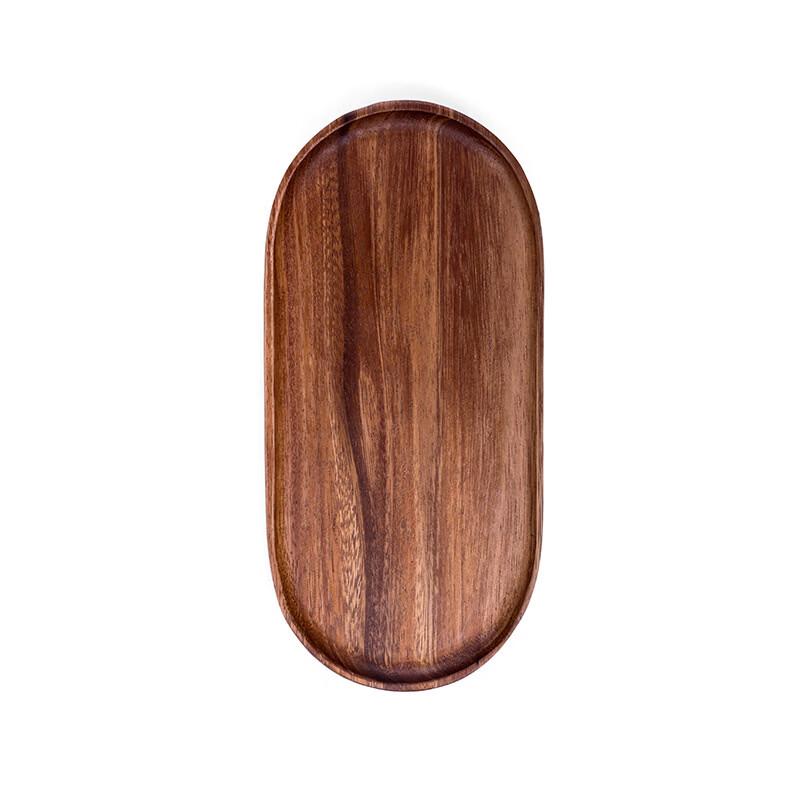 abay Oval Walnut Wood Serving Tray