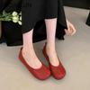 Fashion SUOJIALUN 2025 Autumn New Women Flat Shoes Fashion Round Toe Shallow Slip On Ladies Casual Single Shoes Soft Flat Heel Ballerina