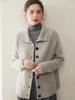 Cashmere High Neck Loose Knit Cardigan with Pockets - Women's Autumn/Winter Fashion Outerwear