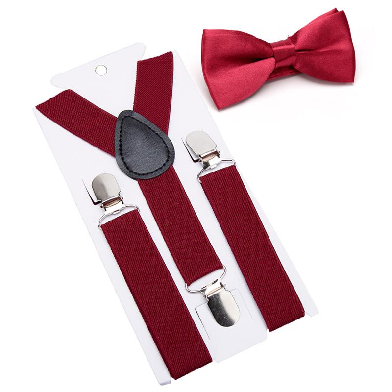 Suspenders Bowtie Set Kids Boy Girl Childrens Christmas Gift Designer Adjustable Y-Back Braces Wedding Clothing Accessories