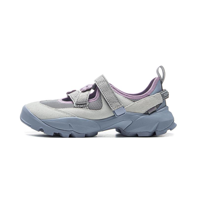 Tyakasha X Li Ning Mulan Mary Jane Collaboration Series Sports Trend Non-Slip Wear-Resistant Low-Top Casual Shoes Women Sneaker Ash-Gray AZGV154-1