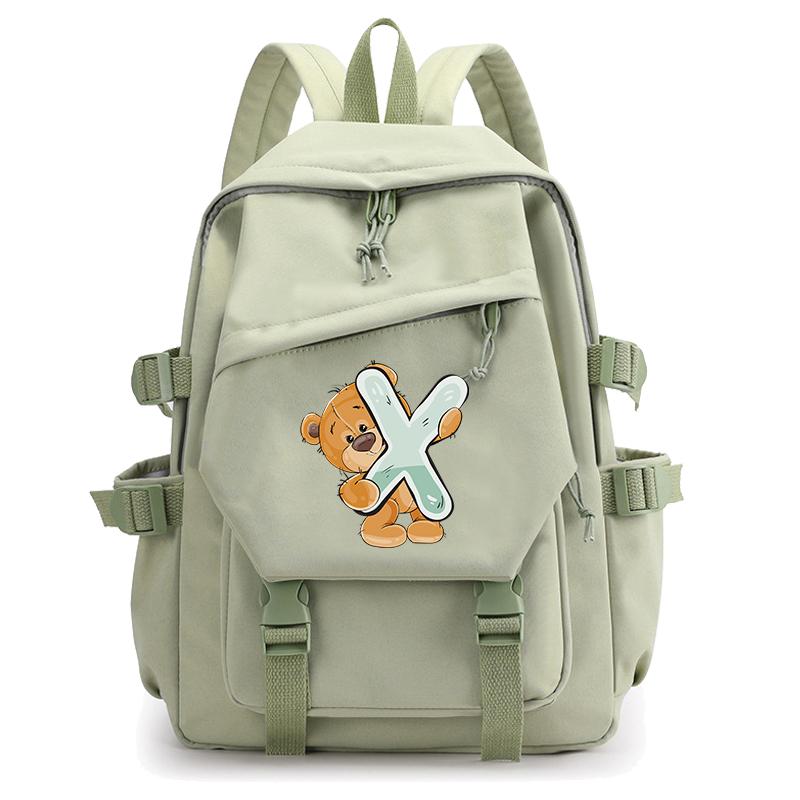 Batoh s 26 anglickými písmeny Studentský Dívčí Školní Batoh Bookbag Cosplay Plátěná Dětská Cestovní taška Kid Batoh Back To School