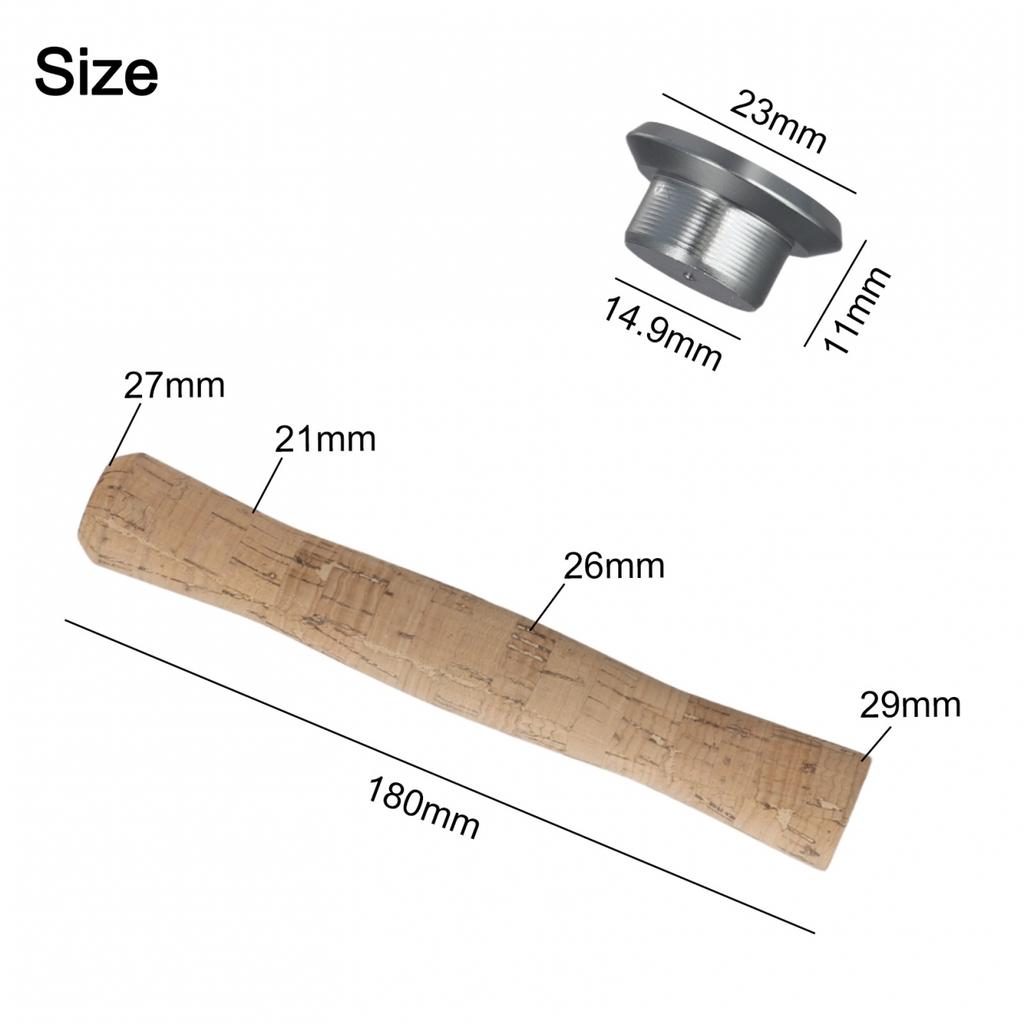 Cork Fly Rod Handle Grip Set with Adjustable Reel Seat for Custom Builds