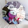 Regular Show patroon, automatische opvouwbare paraplu, draagbaar en opvouwbaar ontwerp, 8 baleinen, een kerst- of verjaardagscadeau.