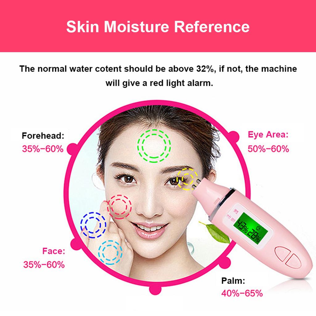 Digital Skin Detector Pen with LCD Screen Portable Skin Analyzer Water Oil Tester Skin Analysis Machine