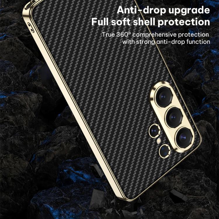 GKK Plating TPU + Leather Full Coverage Phone Case