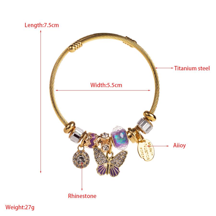 Kreuz Schmetterling Armband Strass Edelstahl Schmuckzubehör