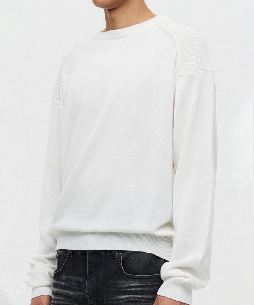 DNSR Armor Round Crop Knit White