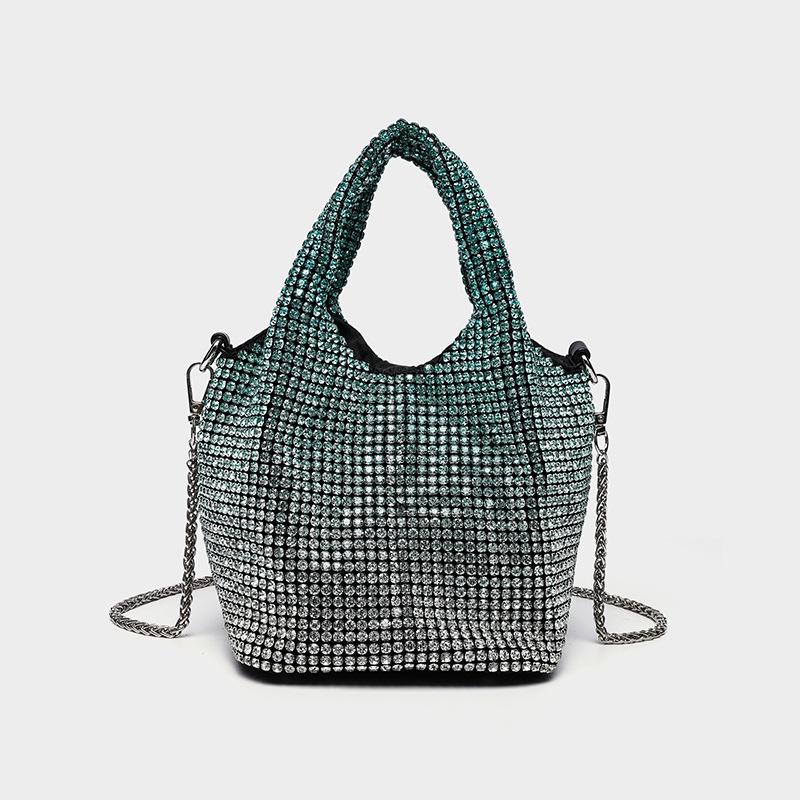 Cross-Border Rhinestone-Full Women's Evening Handbag: Shiny Diamond Inlaid Chain Shoulder/Crossbody Bag