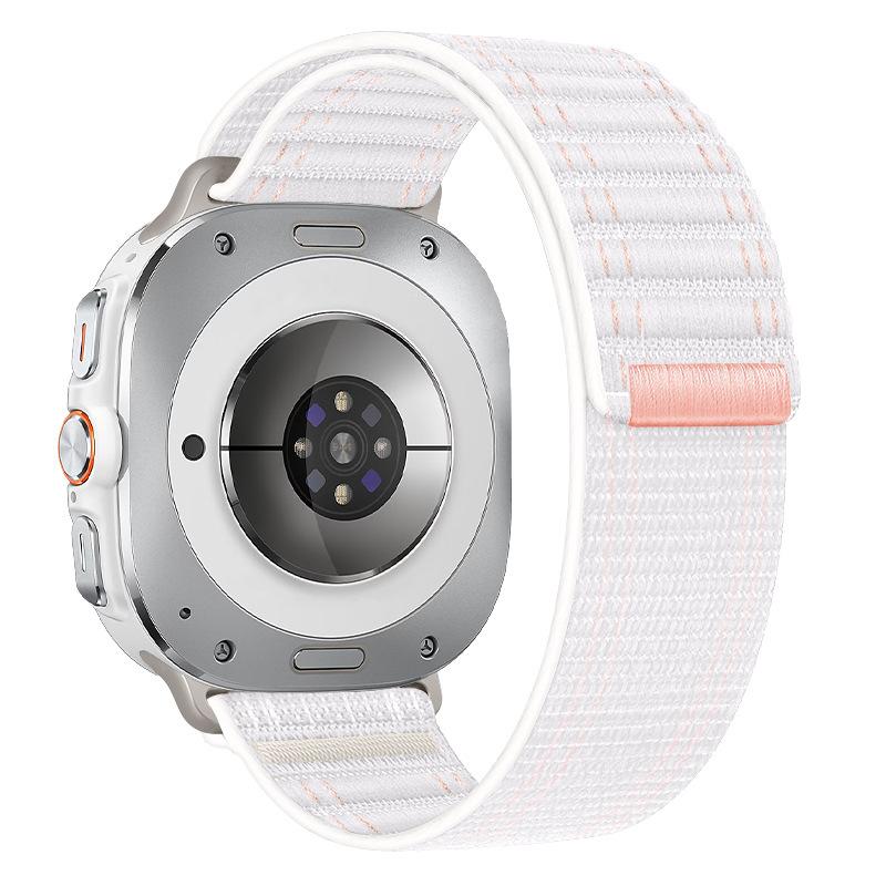Nylon Loop Strap For Samsung Galaxy Watch Ultra 47mm Official Wave Pattern Fabric Bracelet Wristband Galaxy Watch 8 Ultra Correa