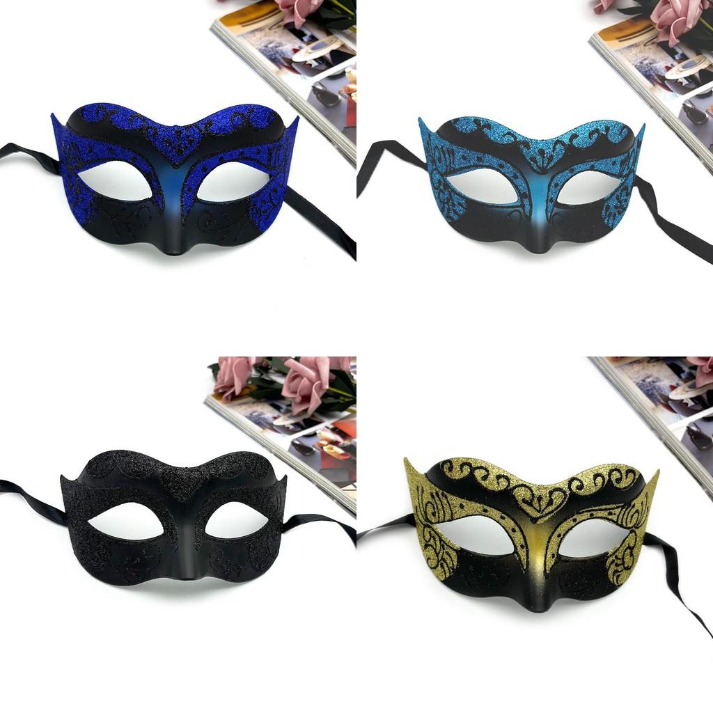 Halloweenmask med plastdesign i halvt ansikte för cosplay och kostymfester