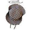 Fashion Vintage Bucket Hats Sweet Lace-up Plaids Versatile Fisherman's Hat Big Brim Sun Protection Sun Hat Summer