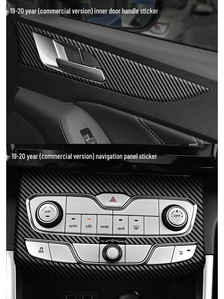 19-20 Great Wall Cannon Interior Carbon Fiber Gear Console Sticker