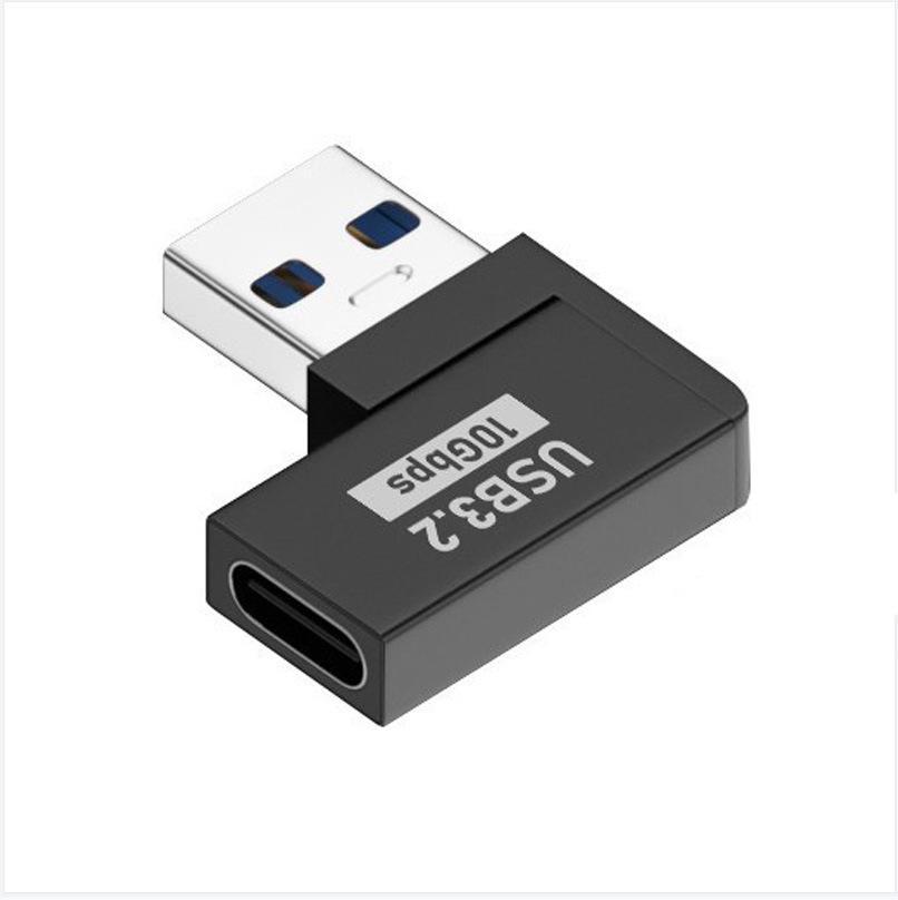 

Адаптер USB Type-C 3.2 Gen 2 папа-мама 90 градусов, высокоскоростной U-образный конвертер 10 Гбит/с