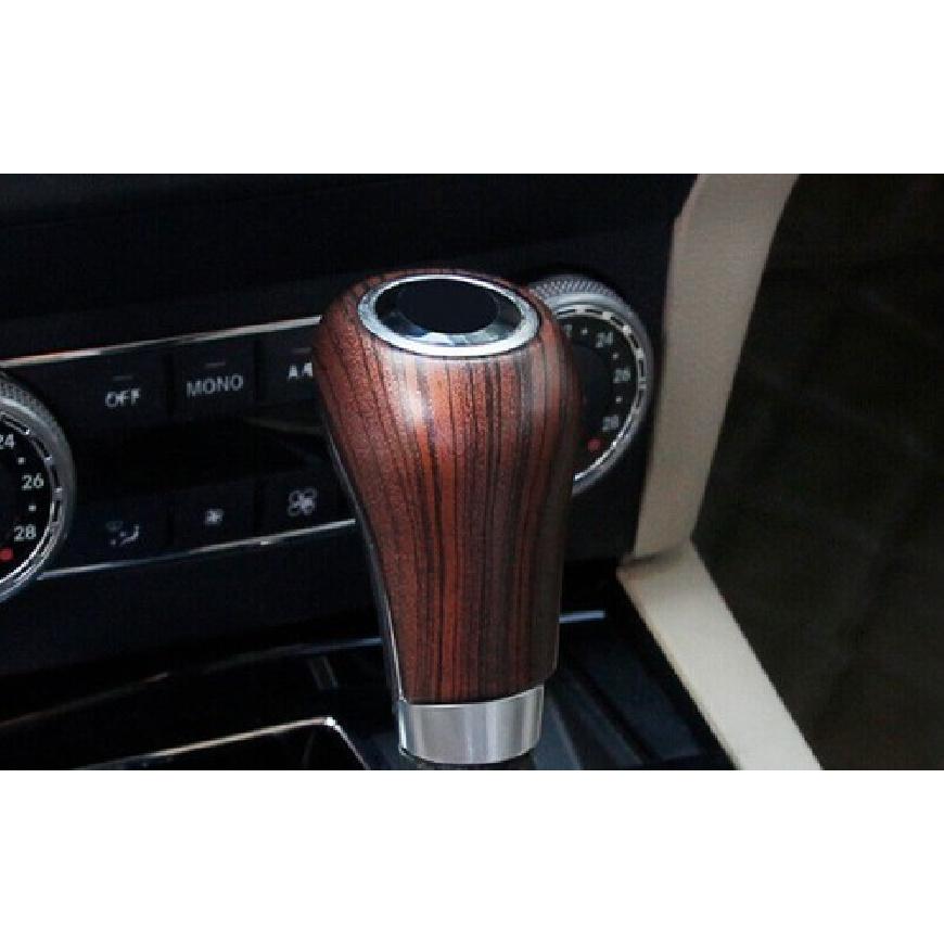 For Mercedes-Benz GLK 2009-2015 Wood Grain Central Console Gear Shift Knob Trim