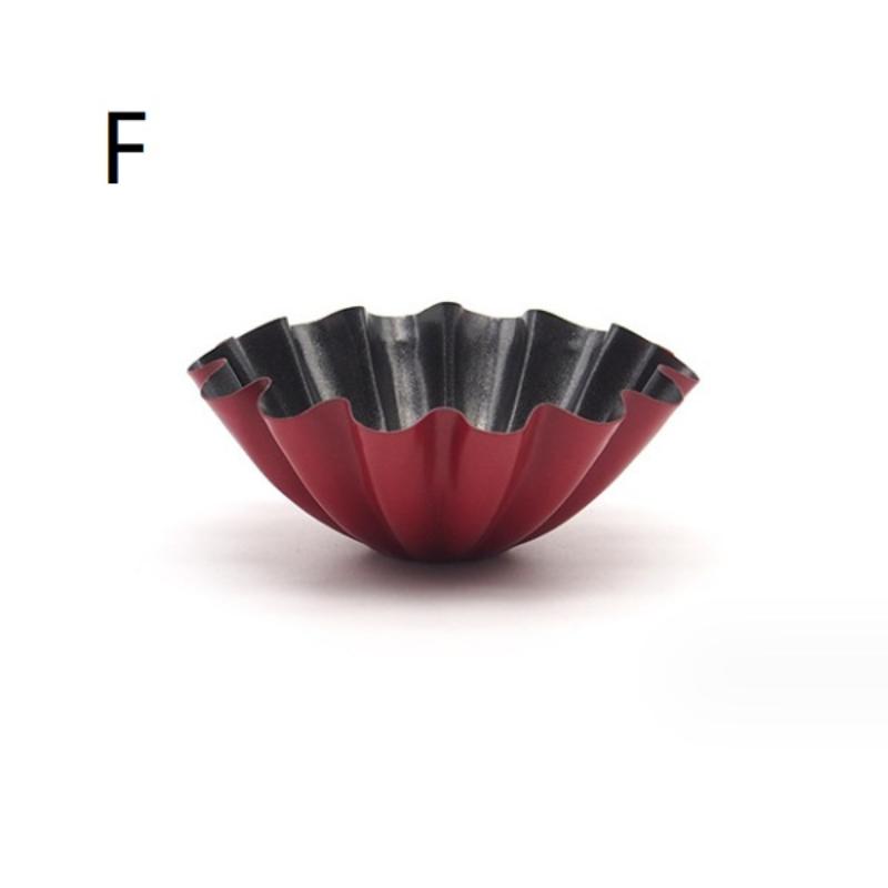 Muffin-Form Kohlenstoffstahl Eierkuchen-Formen Mini Antihaft-Kuchenform Wiederverwendbar Kreative Tartlet-Backform Pizzaform
