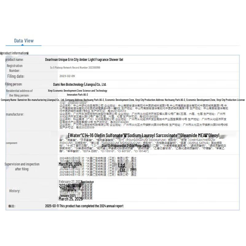 Dear Irean Amber Key Scented Shower Gel