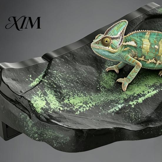 Habitat Enrichment for Reptiles Magnetic Reptile Ledge, Terrarium Climbing Shelf, Rock Durable Cage Furniture Look Resting Platform Geckos, Tree Frogs
