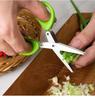 Multi-Functional Stainless Steel 3/5 Layer Kitchen Scissors Pepper Shredded Chopped Scallion Cutter Laver Cut Cooking Tool