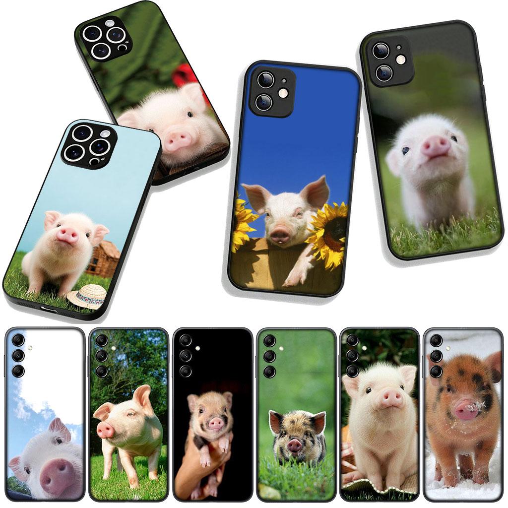 Cute Pig funny Phone Cover Case for Samsung Galaxy A36 A17 A26 A07 A35 A54 A53 A13 A33 A34 S8 S9 S20 S21 FE S10 Plus Casing