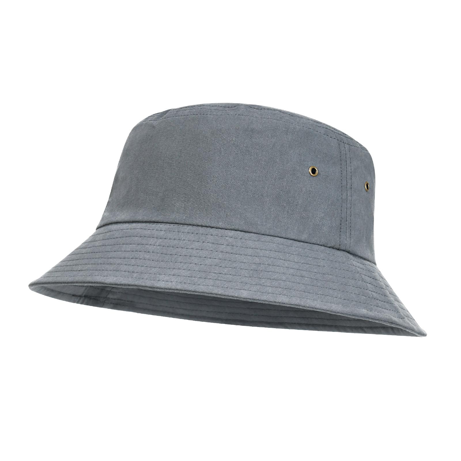 

BOTVELA Bucket Hats for Unisex Summer Fishing Hat Breathable Foldable Wide Brim Sun UV Protection Hat 58CM серый