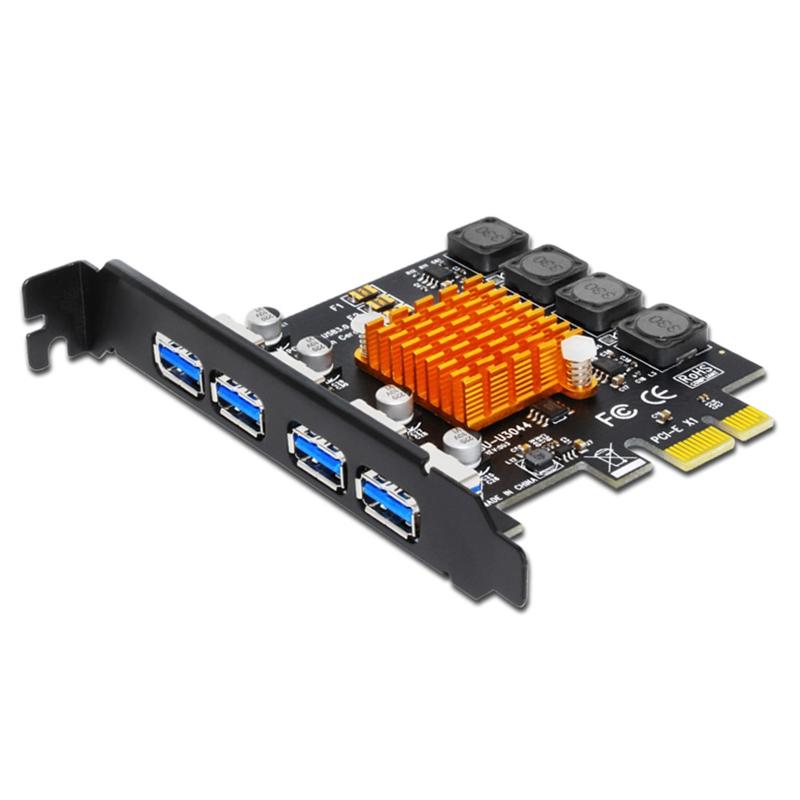Pcie To Usb3.0 pansion Card 4-port 5Gbps High-speed Desktop Usb3.0 CI for press pansion Card for with 8A owe