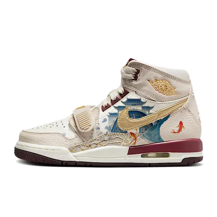 

Jordan Legacy 312 Cushioning Slip Resistant High top Vintage Basketball Shoes GS Ecru IB4914-161(Team366-) 38.5