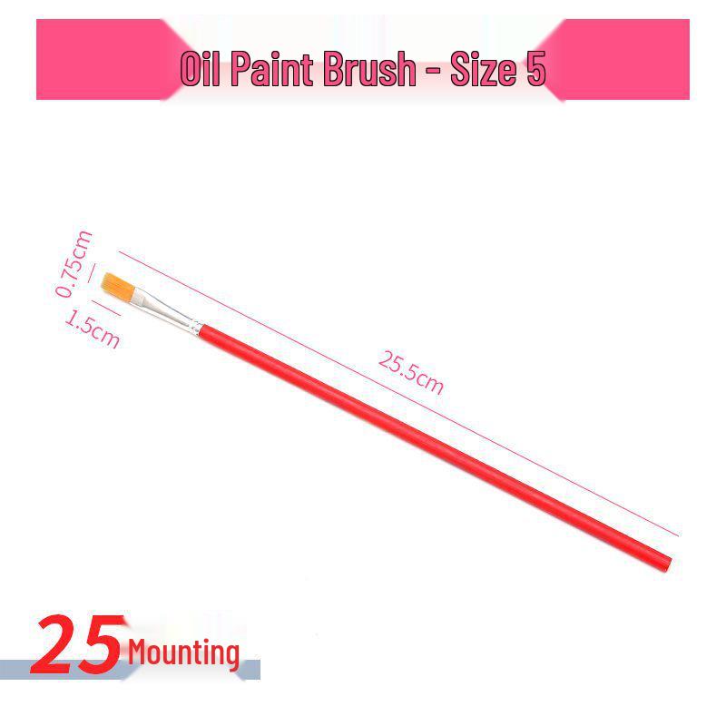 Small Flat Head Nylon Hair Paintbrush for Touch-Ups: Industrial & Art Use.