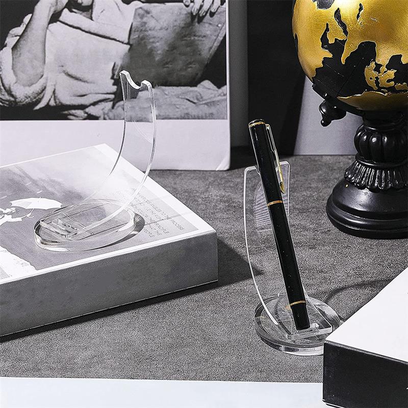 2pcs Acrylic Pen Display Stand Transparent Pencil Display Holder Makeup Brush Holder