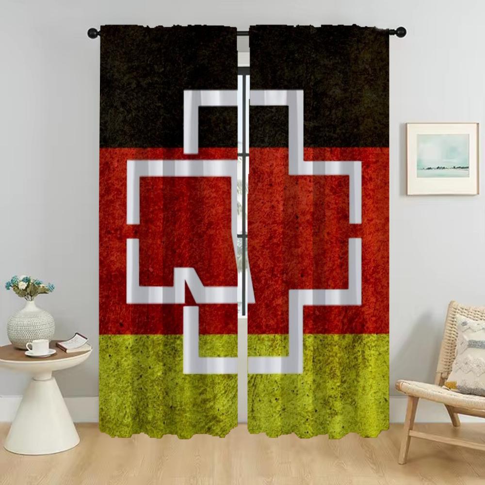 

Кухонные шторы 2 шт. Rock-rammsteines затемняющие шторы для гостиной занавески украшения на Хэллоуин перегородка для ребенка W50xH70cmx2pcs-CL