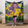 1pc Brazilian Soccer Mural Art Flannel Blanket Soft Warm Throw Blanket for Bedroom Living Room Bed Travel Camping Picnic Gift. MT71601152