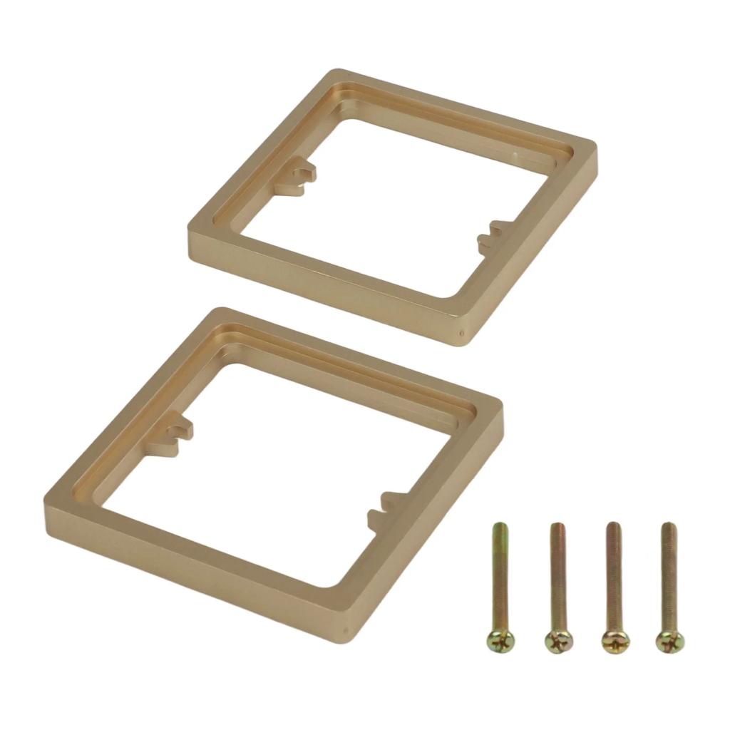 2pc Single Socket Spacer Square Spacer 10mm Square Spacer Frame Grey Box Plate Single Socket Light Switch Spacer For Living Room