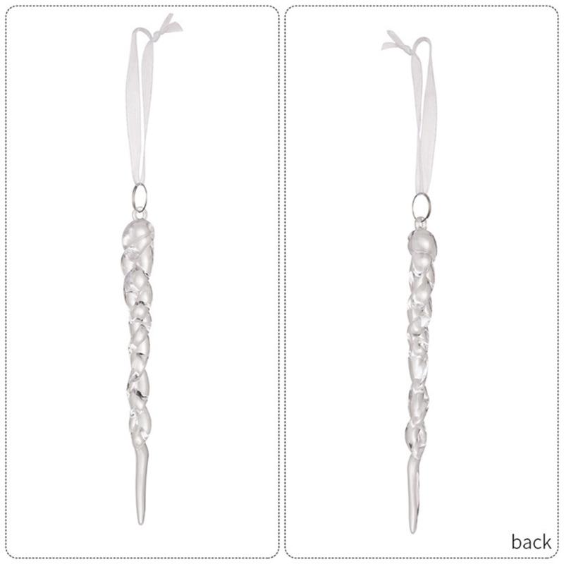 18 SZT Przezroczyste Wiszące Dekoracje Trwałość Płatek Śniegu Akrylowy Stożek Lodowy Ozdoby Wielofunkcyjne Dekoracje Świąteczne