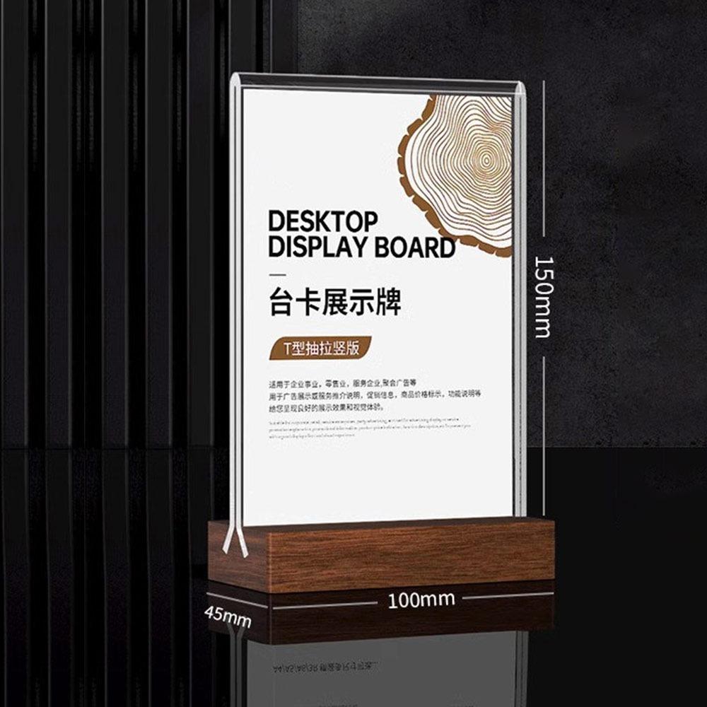 Acrylic Bulletin Board A4/A5/A6 Price Label Display Rack Desk Display Stand  Restaurant