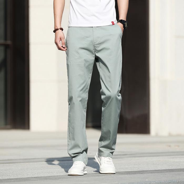 Autumn and winter new business men's casual trousers loose middle-aged elastic men's daily comfortable breathable trousers male