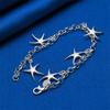 925 Sterling Silver 8-inch Exquisite Starfish Bracelet, Fashionable Women's Party Accessories, Jewelry, Wedding Gifts