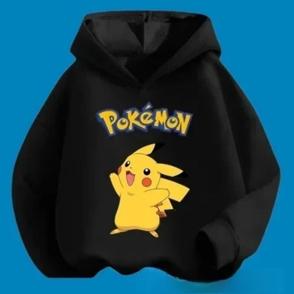 2025 Nová kreslená mikina s roztomilým potiskem Pikachu pro dívky, zimní horký prodej, ležérní pohodlná mikina, sportovní tričko