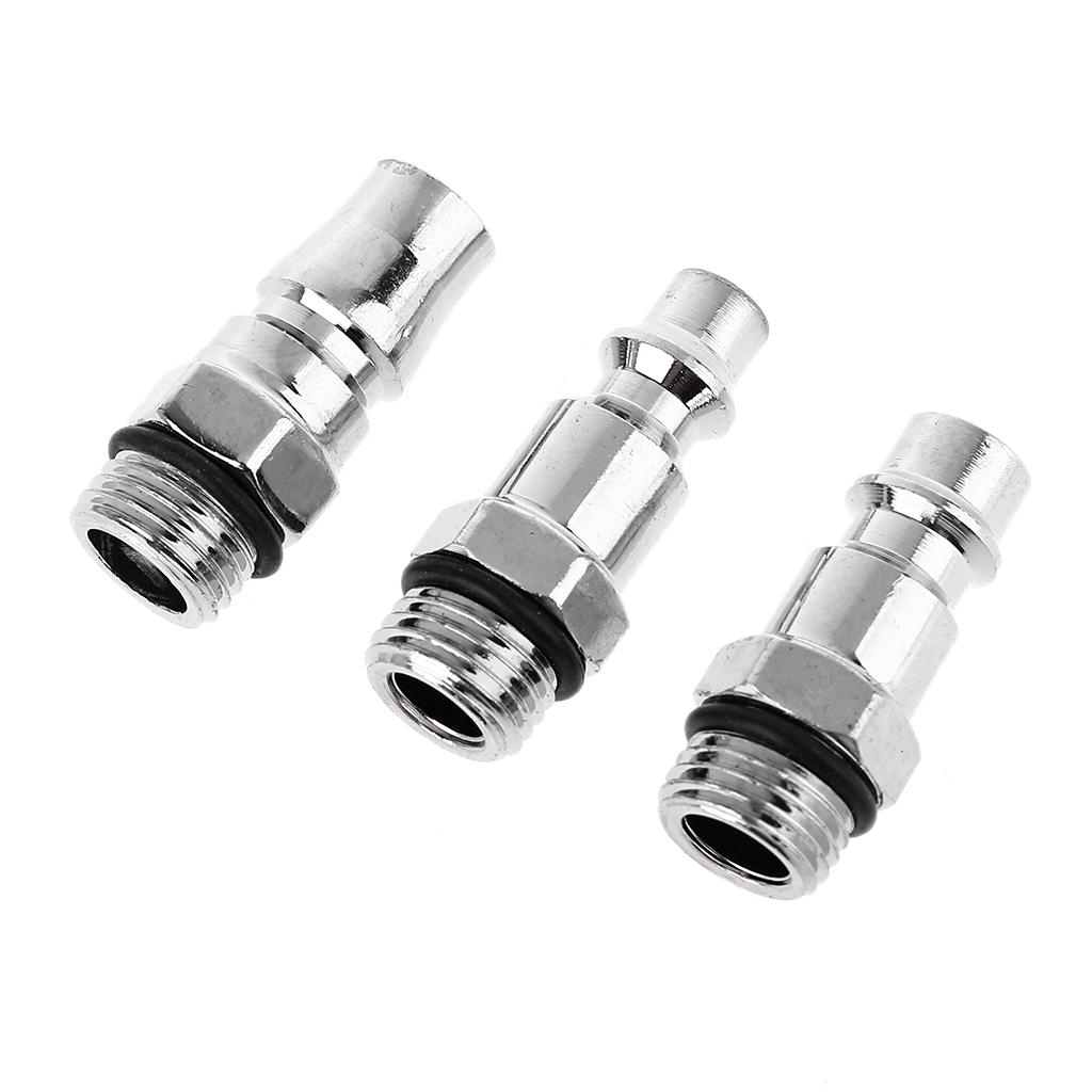 3x US JP EU Type Set Quick Coupler 1/4 NPT Air Hose Connector Fittings Accessory