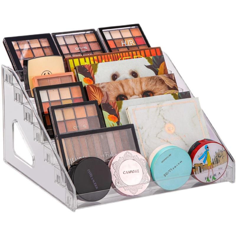Transparent Acrylic Storage Box, Lipstick Display Stand, Desktop Cosmetics Finishing and Storage, Nail Polish Display Stand, Plastic.