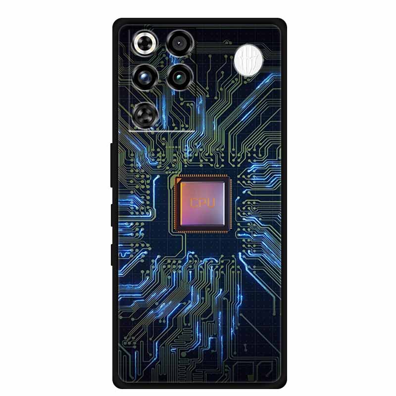 Phone Case For ZTE Nubia RedMagic 11 Pro 5G Back Cover Case Black Silicone TPU Soft Coque For Nubia RedMagic 11Pro Funda Capas