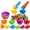 Plastic Sorting Game Animal Puzzle Toy Educational Color Sorting Bowl Toy  Children'S Gift
