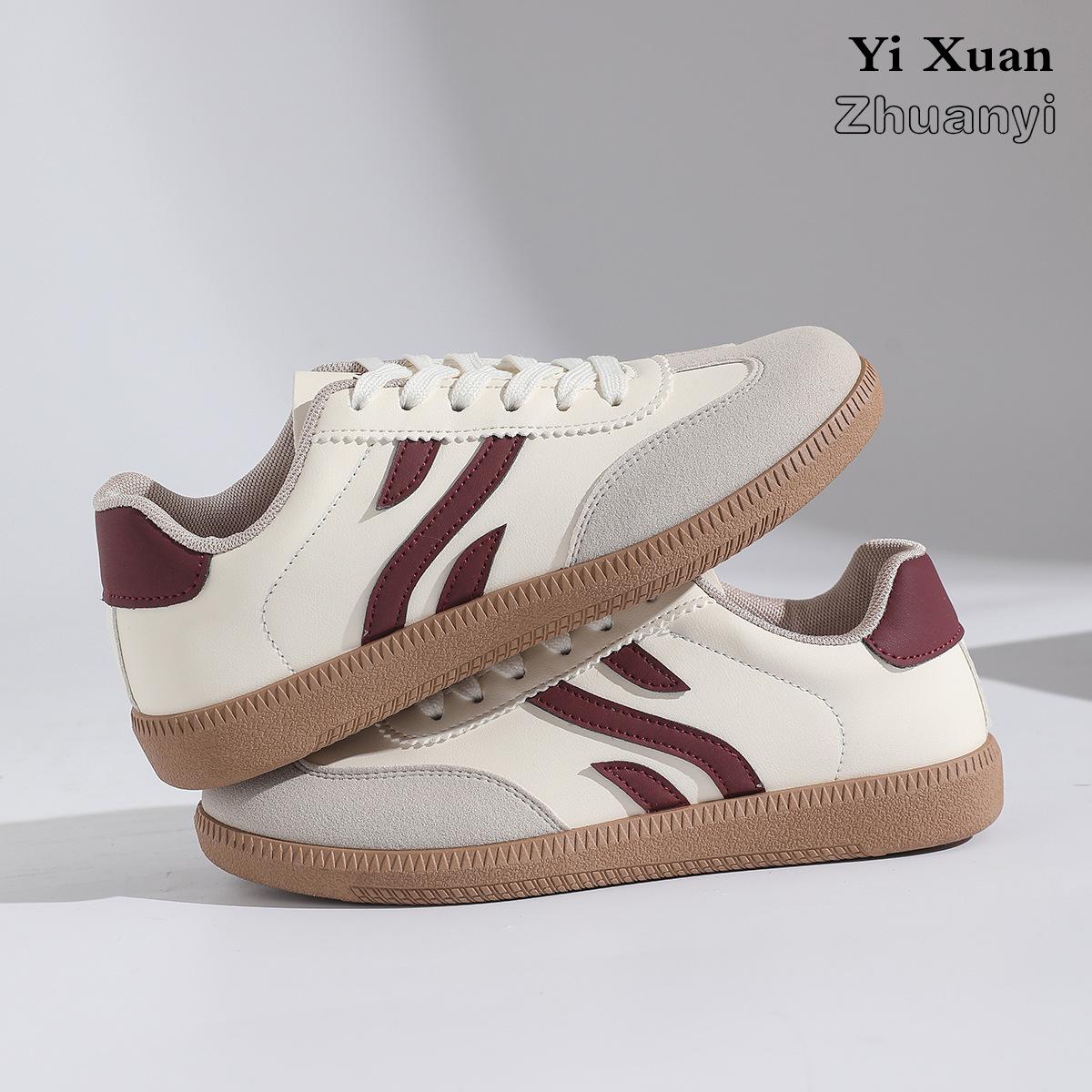 

Foreign trade little white shoes women s 2025 spring and autumn new German training shoes retro classic versatile sports and leisure board shoes 36 красный