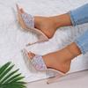 Women's High Heels Slippers Summer New Sexy Open Toe Stilettos Sandals Woman Luxury Sequined Pointed Banquet Party Pumps Shoes